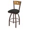 Holland Bar Stool Co 30" Swivel Counter Stool, Black Wrinkle, Med Back, Canter Iron Seat 83030BZMedMplB008 - alternate 1